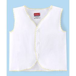 Babyhug Sleeveless 100% Cotton Jhablas Pack Of 5 - White