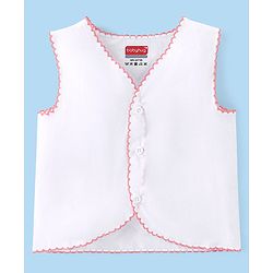 Babyhug Sleeveless 100% Cotton Jhablas Pack Of 5 - White