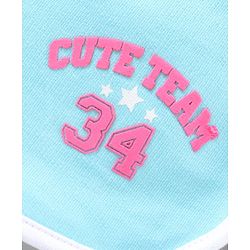 Babyhug Knit Shorts With Ribbed Waist Placement Print- Blue