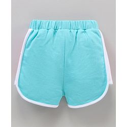 Babyhug Knit Shorts Placement Print- Blue