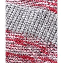 Babyhug Full Sleeves Cable Knit Sweater Color Block Design - Red