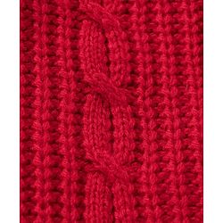 Babyhug Full Sleeves Cable Knit Sweater - Red