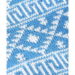 Babyhug Full Sleeves Knit Jacquard Sweater - Blue