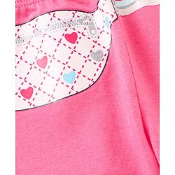 Babyhug Knitted Full Length Leggings Printed - Pink