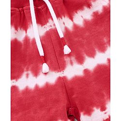 Babyhug Cotton Shorts Tie & Dye Print- Red
