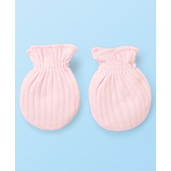 Babyhug 100% Cotton Cap Mitten & Booties Set Solid & Embroidered Blue - Diameter 14 cm