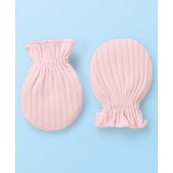 Babyhug 100% Cotton Cap Mitten & Booties Set Solid & Embroidered Blue - Diameter 14 cm