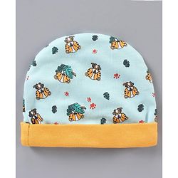Babyhug 100% Cotton Cap Mitten & Booties Set - Diameter 12 cm