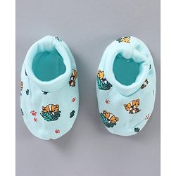 Babyhug 100% Cotton Cap Mitten & Booties Set - Diameter 12 cm