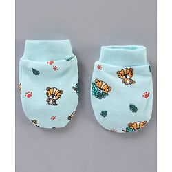 Babyhug 100% Cotton Cap Mitten & Booties Set - Diameter 12 cm