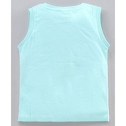 Babyhug Sleeveless T-Shirt Car Print - Blue White