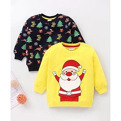Babyhug Full Sleeves Printed Sweatshirts Pack of 2 - Multicolor