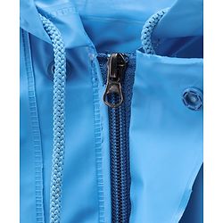 Babyhug Full Sleeves Hooded Raincoat Chhota Bheem Print - Blue