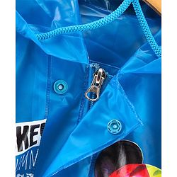 Babyhug Full Sleeves Hooded Raincoat Disney Mickey Print - Blue