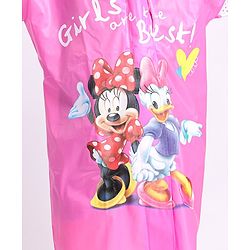 Babyhug Full Sleeves Hooded Raincoat Disney Minne Mouse Print - Purple
