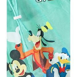 Babyhug Full Sleeves Hooded Raincoat Disney Micky Mouse & Friends Print - Sky Blue