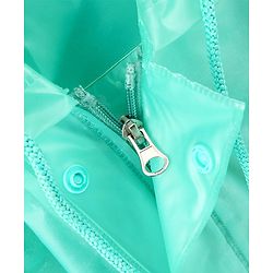 Babyhug Full Sleeves Hooded Raincoat Disney Micky Mouse & Friends Print - Sky Blue