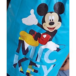 Babyhug Full Sleeves Hooded Raincoat Disney Mickey Mouse Print - Blue