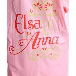 Babyhug PVC Full Sleeves Hooded Raincoat Disney Frozen Print - Pink