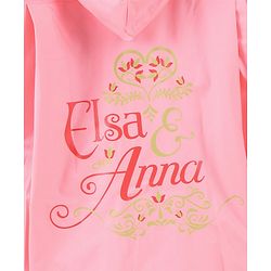 Babyhug PVC Full Sleeves Hooded Raincoat Disney Frozen Print - Pink