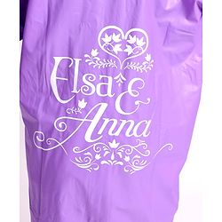 Babyhug Full Sleeves Hooded Raincoat Disney Princess Print - Purple