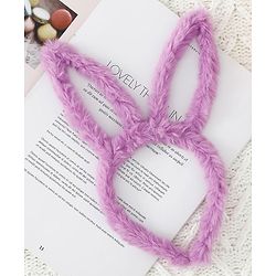 Babyhug Bunny Shaped Hair Bands Pack Of 3 - Pink Blue And Purple