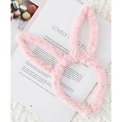 Babyhug Bunny Shaped Hair Bands Pack Of 3 - Pink Blue And Purple