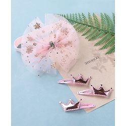Babyhug Free Size Hair Accessories Combo Set - Pink