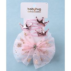 Babyhug Free Size Hair Accessories Combo Set - Pink
