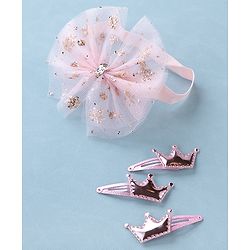 Babyhug Free Size Hair Accessories Combo Set - Pink