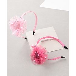 Babyhug Floral Hair Bands Pack Of 2 - Pink