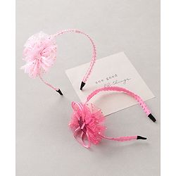 Babyhug Floral Hair Bands Pack Of 2 - Pink