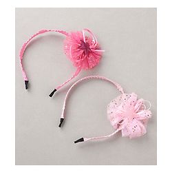 Babyhug Floral Hair Bands Pack Of 2 - Pink