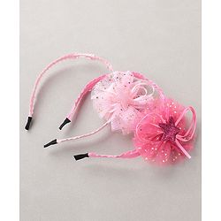 Babyhug Floral Hair Bands Pack Of 2 - Pink