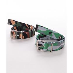 Babyhug Camouflage Belts Pack Of 2 - Multicolour
