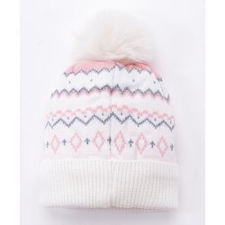 Babyhug Striped Woollen Cap Mutlicolour - Diameter 10 cm