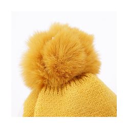 Babyhug Woollen Cap Car Print Yellow - Diameter 11 cm