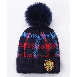 Babyhug Woollen Cap Gloves With Muffler Multicolour - Cap Diameter 8.5 cm