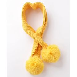 Babyhug Woollen Cap Gloves With Muffler - Yellow