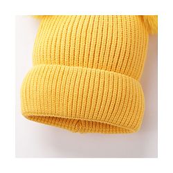 Babyhug Woollen Cap Gloves With Muffler - Yellow
