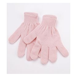 Babyhug Woollen Cap Gloves With Muffler Eye Print Pink - Cap Diameter 11 cm