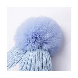 Babyhug Woollen Cap Gloves With Muffler Star Print Blue - Cap Diameter 10 cm
