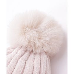 Babyhug Woollen Cap Muffler & Hand Gloves Off White - Diameter 12 cm