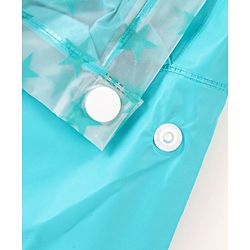 Babyhug Full Sleeves Hooded Raincoat Shark Print - Blue
