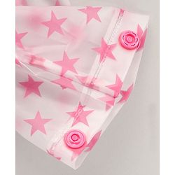 Babyhug Full Sleeves Hooded Raincoat Owl Print - Pink