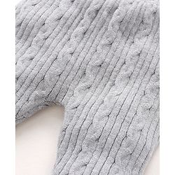 Babyhug Sweater Knit Bootie Leggings - Grey