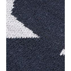 Babyhug 100% Organic Cotton Full Sleeves Sweater - Navy Grey
