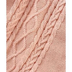 Babyhug Cotton Knit Full Sleeves Cable Knit Sweater - Pink
