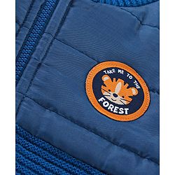 Babyhug Full Sleeves Jacket With Fox Patch - Navy Blue