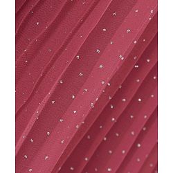 Babyhug Sleeveless Pleated Party Wear Frock with Corsage - Red